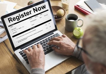 Register Now Document FIlling Form Concept